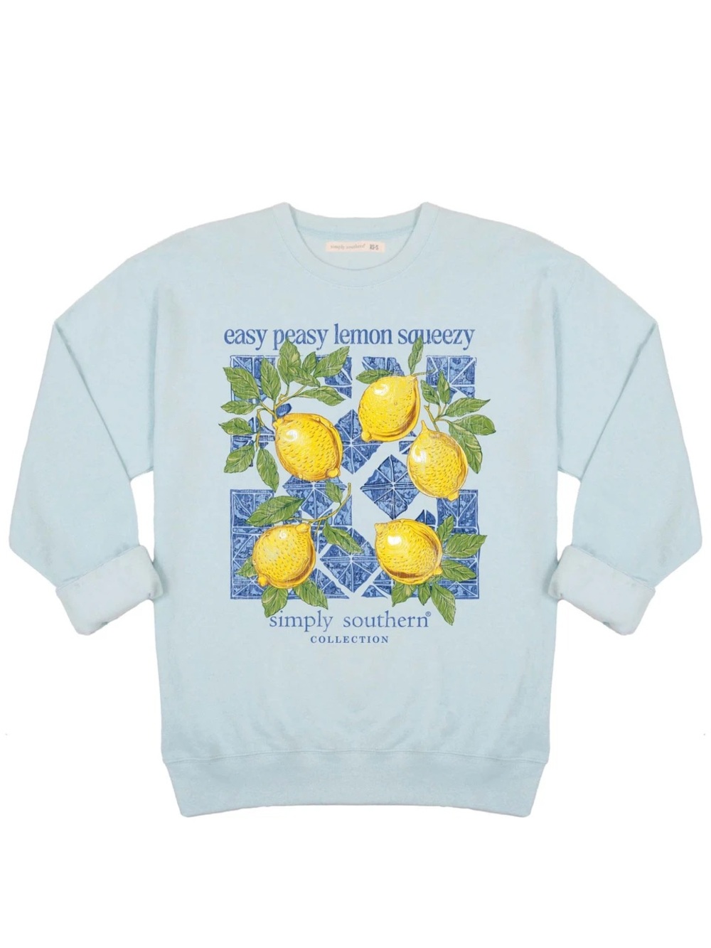 Simply Southern -Youth Pullover- Lemon Sweatshirt NWT YL